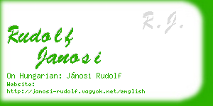 rudolf janosi business card